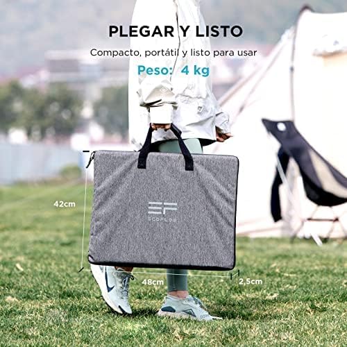 Miniatura 6 de EF ECOFLOW - Panel solar portátil de 110 W, plegable con estuche de transporte, alta eficiencia del 23%, diseño IP68 a prueba de agua y polvo para