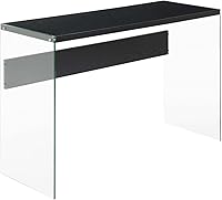 Vista 1 de SoHo - Mesa consola de cristal, color negro y cristal