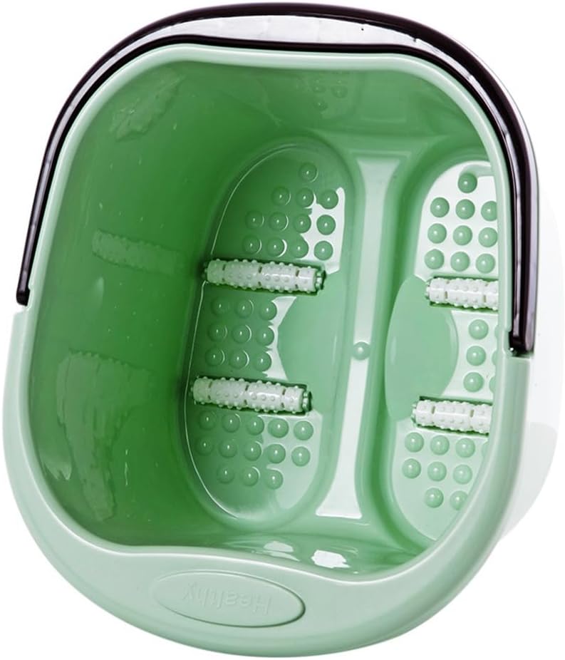Foot Spa Bath,Pedicure Foot Soak Tub,4 Shiatsu Massage Rollers for Home Spa Treatment (Beige)