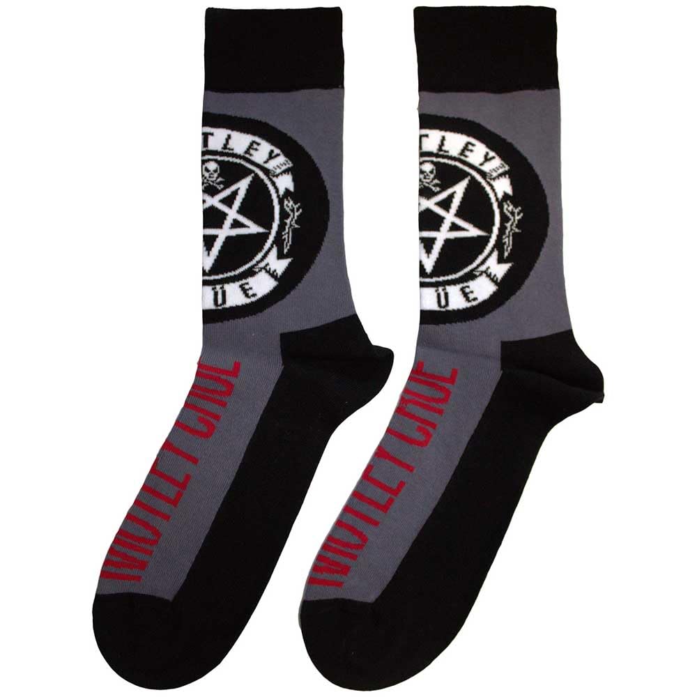 Rock Off officially licensed products Motley Crue Pentagram Circle Logo Ankle Socks Medium