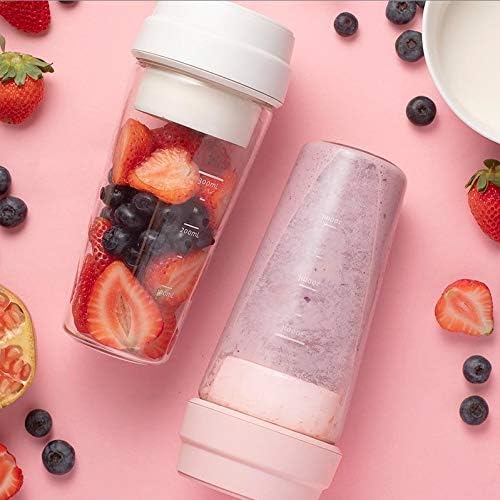 Cup Mini Portable Blender Juicer Mixer Food Processor 400ML Magnetic Charging 30 Seconds of Quick Juice(D)