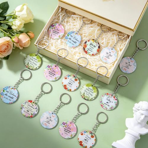 Image of clothmile 100 Pcs Bible Verse Keychains Christian Keyrings Marble Keychains Acrylic Religious Key Rings for Women
