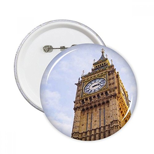 Badge Big Ben ciel bleu : masquez les imperfections de vos vêtements avec style (5pcs)
