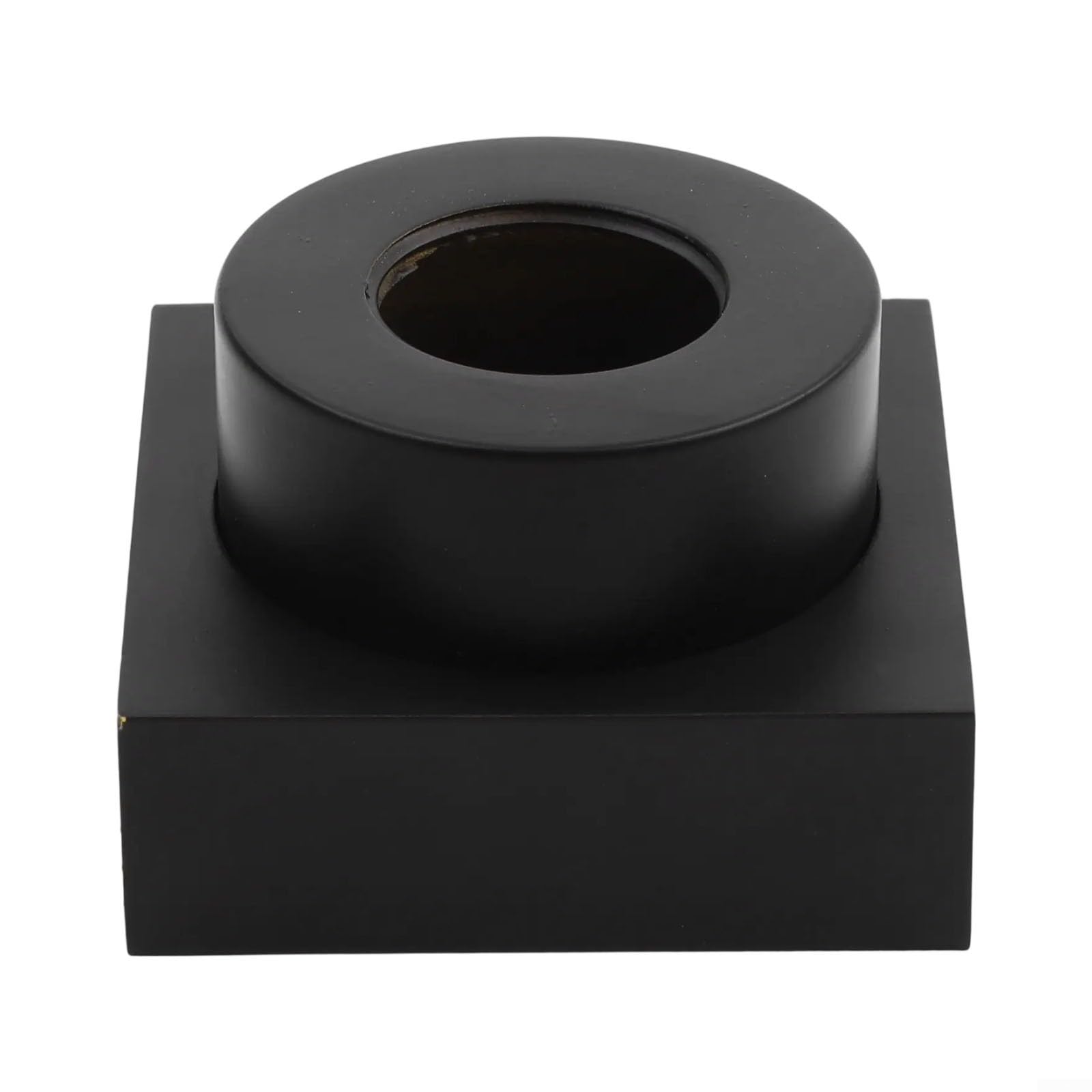 Cabeza de ducha cuadrada ajustable Cubierta decorativa para 0-23mm de altura, Brida de tubo de latón grueso para grifo de baño Válvula de mezcla Renovación negro (negro)