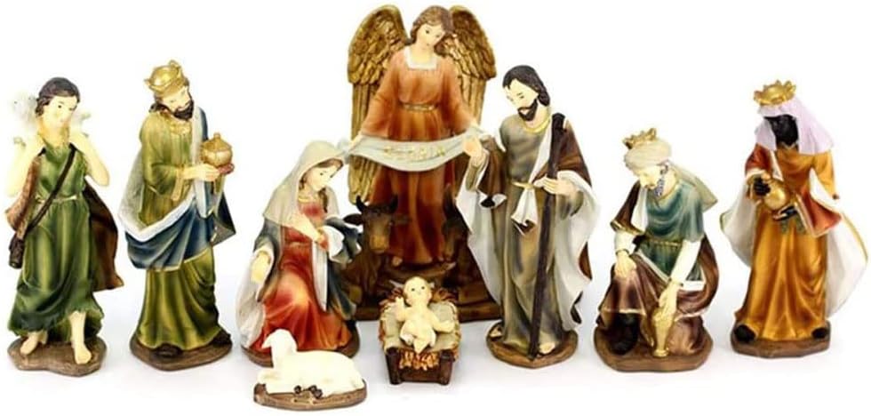 Statue In Resina Per Presepe Presepe natività composto da 11 statue in resina decorata alte fino a