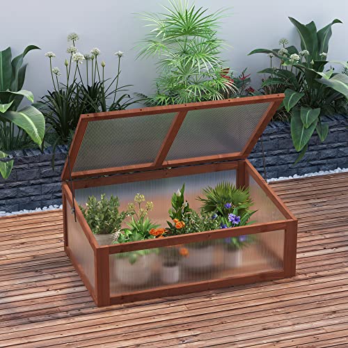 Wooden Cold Frame for Outdoor Garden Use, ...