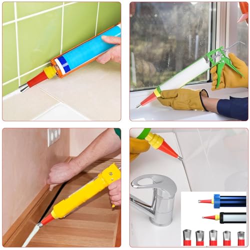 32 StüCk Edelstahl DichtungsdüSe Edelstahl DüSe Silikon Dichtungsfinisher Einteiliger Dichtmittel Finishing Werkzeug Wiederverwendbar DichtungsdüSe für Den Heimgebrauch am Fenster