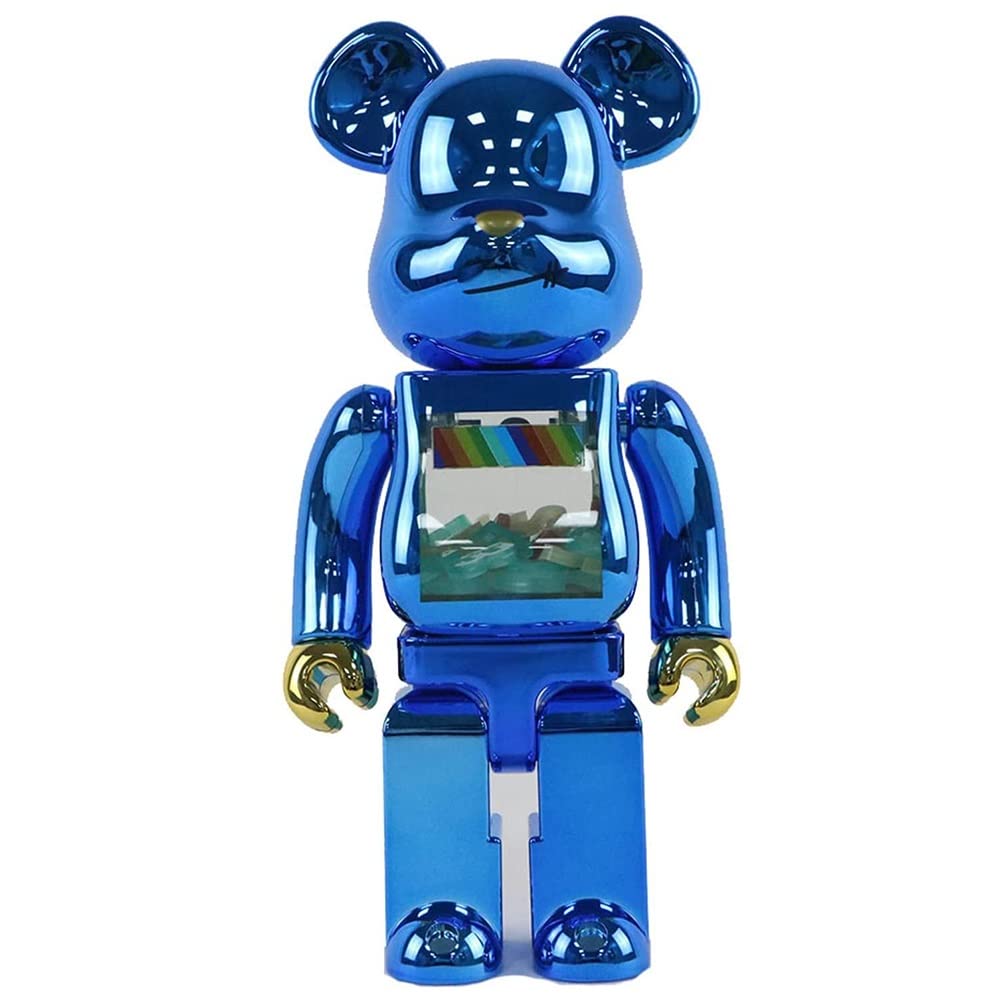 MKOLKGNE Bearbricks,400％ Violent Bear Building Blocks Bear Tide Play Figurine Model Handmade Collectible Statue 28cm/11in