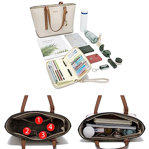 Image of Purses And Wallets Set For Women Work Tote Satchel Handbags Shoulder Bag Top Handle Totes Purse With Matching Wallet