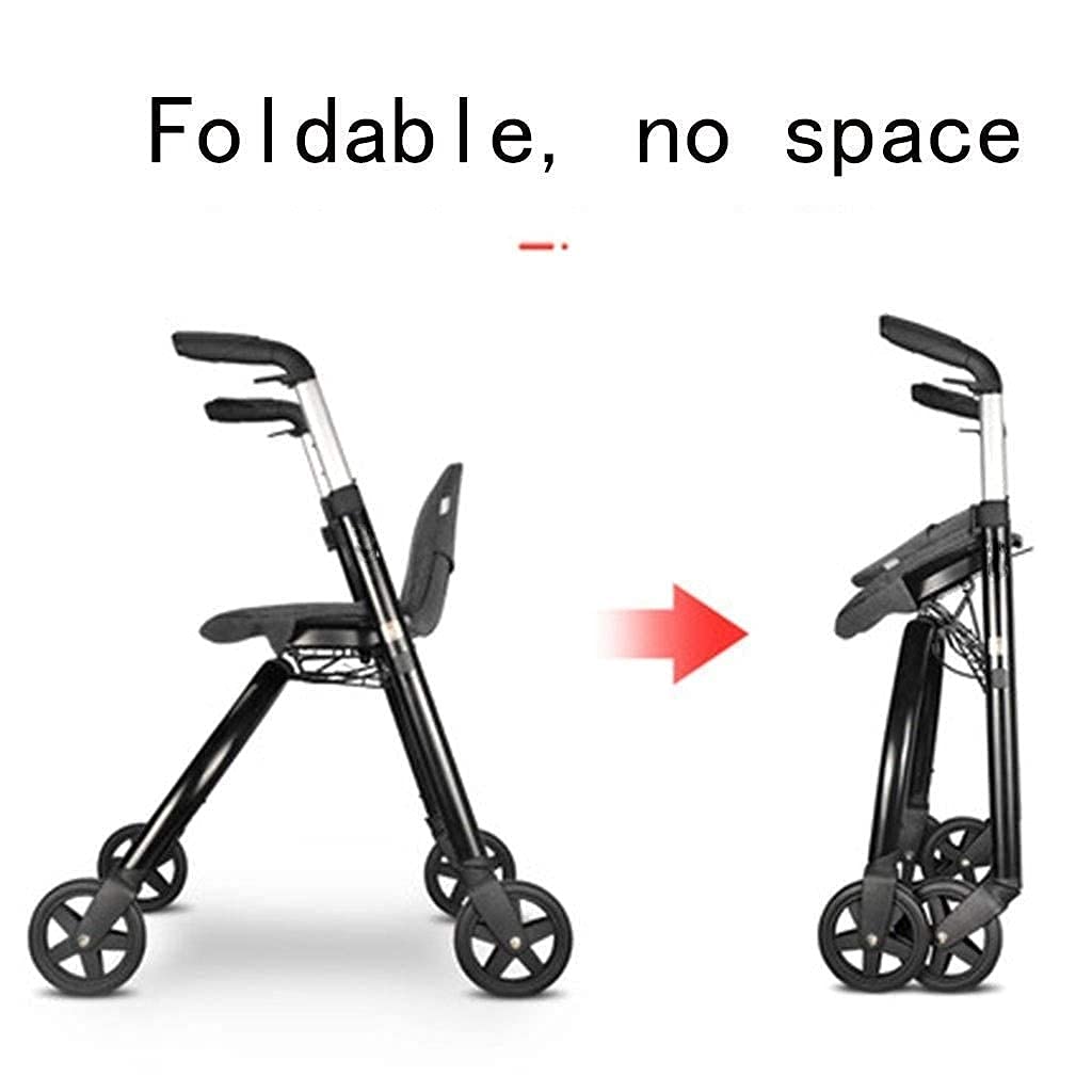 Chodziki dla seniorów Chodzik standardowy Chodzik czterokołowy dla osób w podeszłym wieku Składany przenośny wózek na zakupy Kule wspomagające chodzenie Ergonomiczne chodzenie Prezenty chodzik