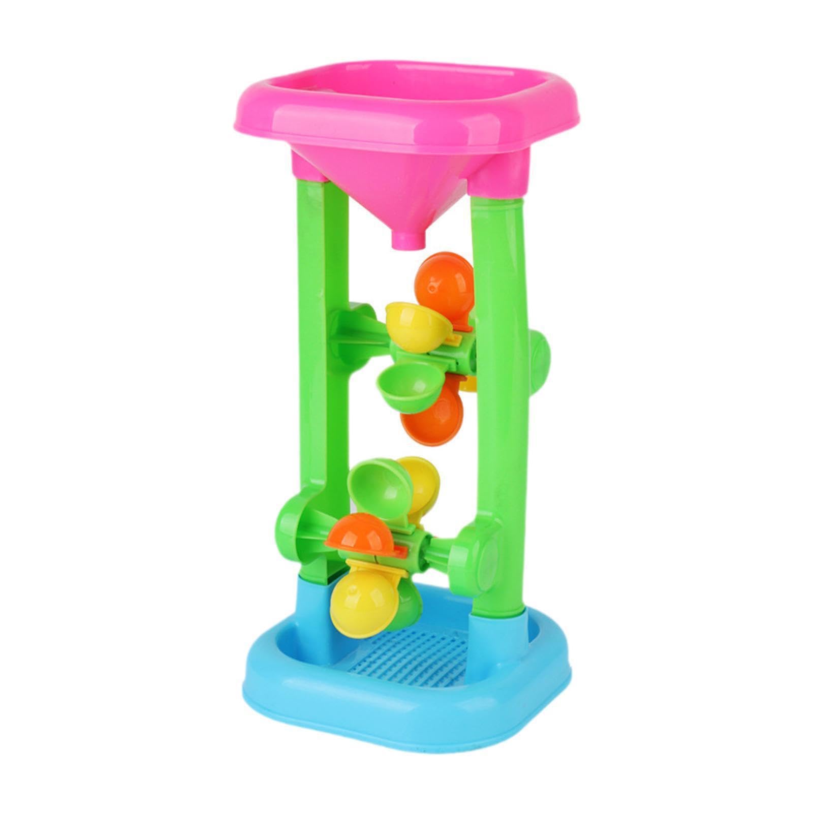 Colorful Sand Wheel Beach Toy for Summer Beach Sandbox Water Sifting Funnel Helps Develop Kids Hand Eye Coordination Water Sifting Funnel for Summer Sand Table