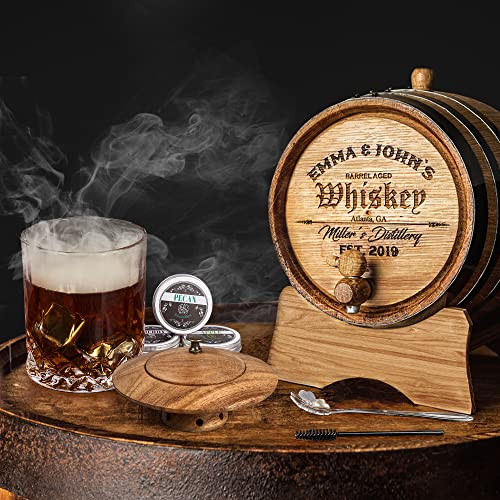 Cocktail Smoker Kit With Wood Chips - Old Fashioned Chimney Drink Smoker Set For Infuse Cocktails, Whiskey & Bourbon, Ideal Gifts For Men, Boyfriend, Husband, Dad #TOP3
