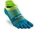 Injinji Run Original Weight No Show Xtralife Socks, Electric Blue, Medium