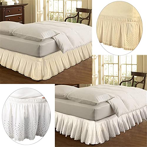 Frilled Valance Bed Rok Wrap Around Easy Fit Katoen Borduren Sprei Queen Ruffle Matrashoes 1,5 M/1,8 M/2 M… - Image 5