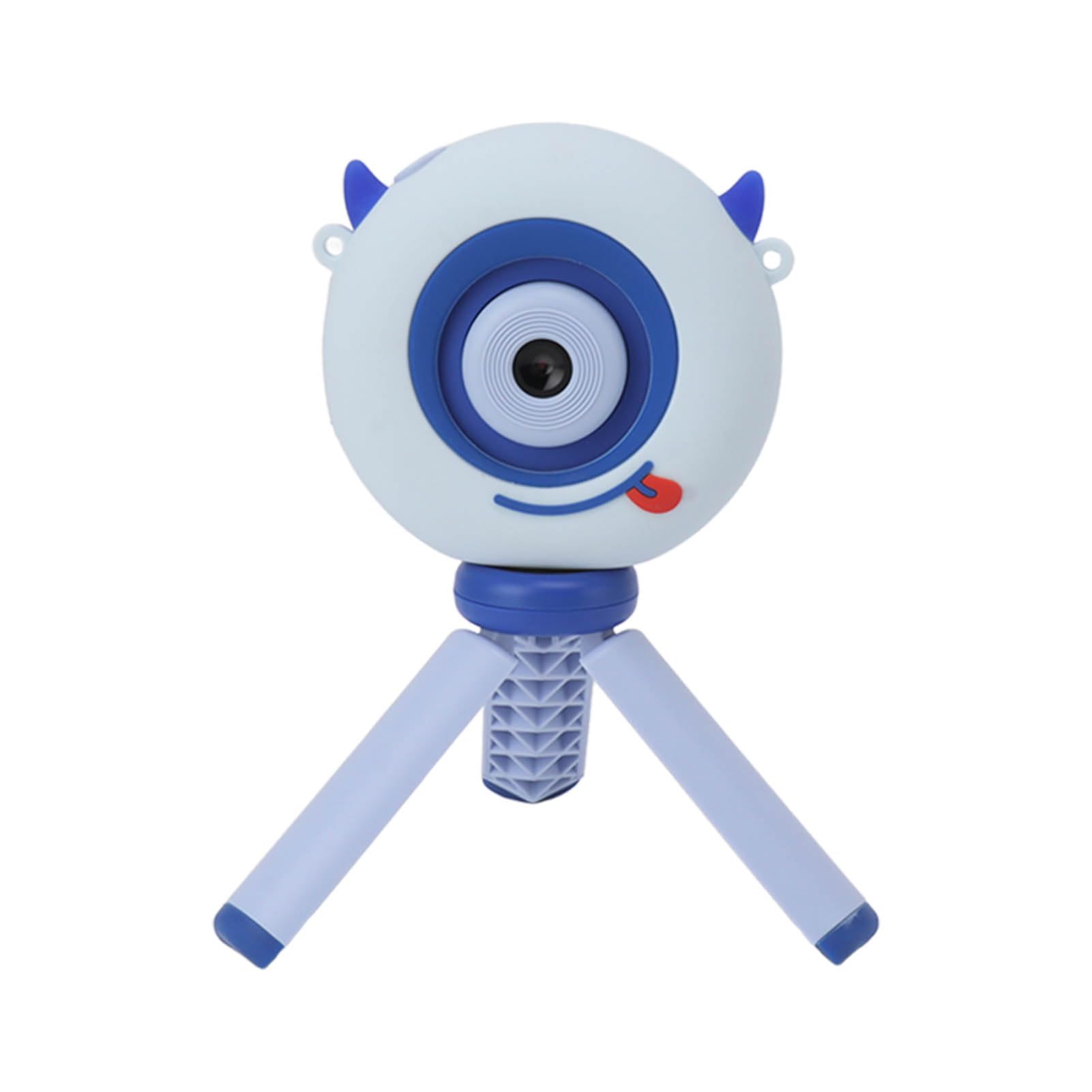 kids selfie camera, 48mp children hd digital cameras 8x zoom with stand for outdoor (blue)