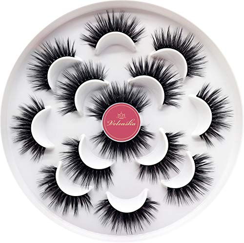 Veleasha Luxurious 5D Faux Mink Lashes 100% Handmade False Eyelashes for Make Up