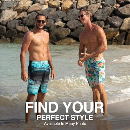 Image of Kanu Surf Men's Big Viper Extended Size Stripe Swim Trunk