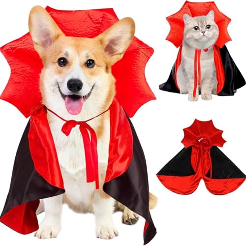 Dog Halloween Costumes, Dogs Vampire Costume Devil Cloak Costume ...