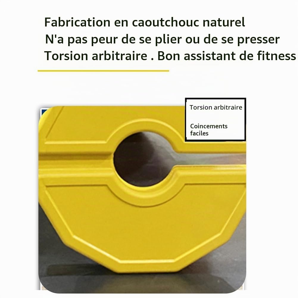 Ensemble de 4 Plaques de Poids D'Haltères Fractionnaires Jaunes, Type Micro en Caoutchouc pour L'Entraînement en Force, 0,5 Kg
