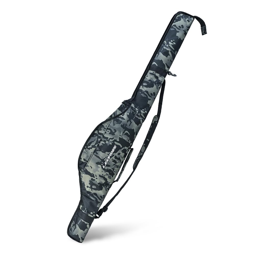 Fiorky Portable Fishing Bag Folding Fishing Rod Reel, Outdoor Fishing Tackle Boxes Large-capacity Fishing Handbag Waterproof Adjustable Strap Wear-resistant for Fish Bait Reel Gear