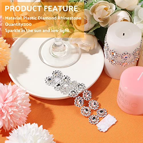 100 Pcs Disposable Napkin Rings Set Bulk, Gold Silver Rhinestone And Paper Diy Napkin Rings For Christmas, Thanksgiving, Wedding Receptions, Holiday Parties, Family Gatherings (Sunflower) #TOP3