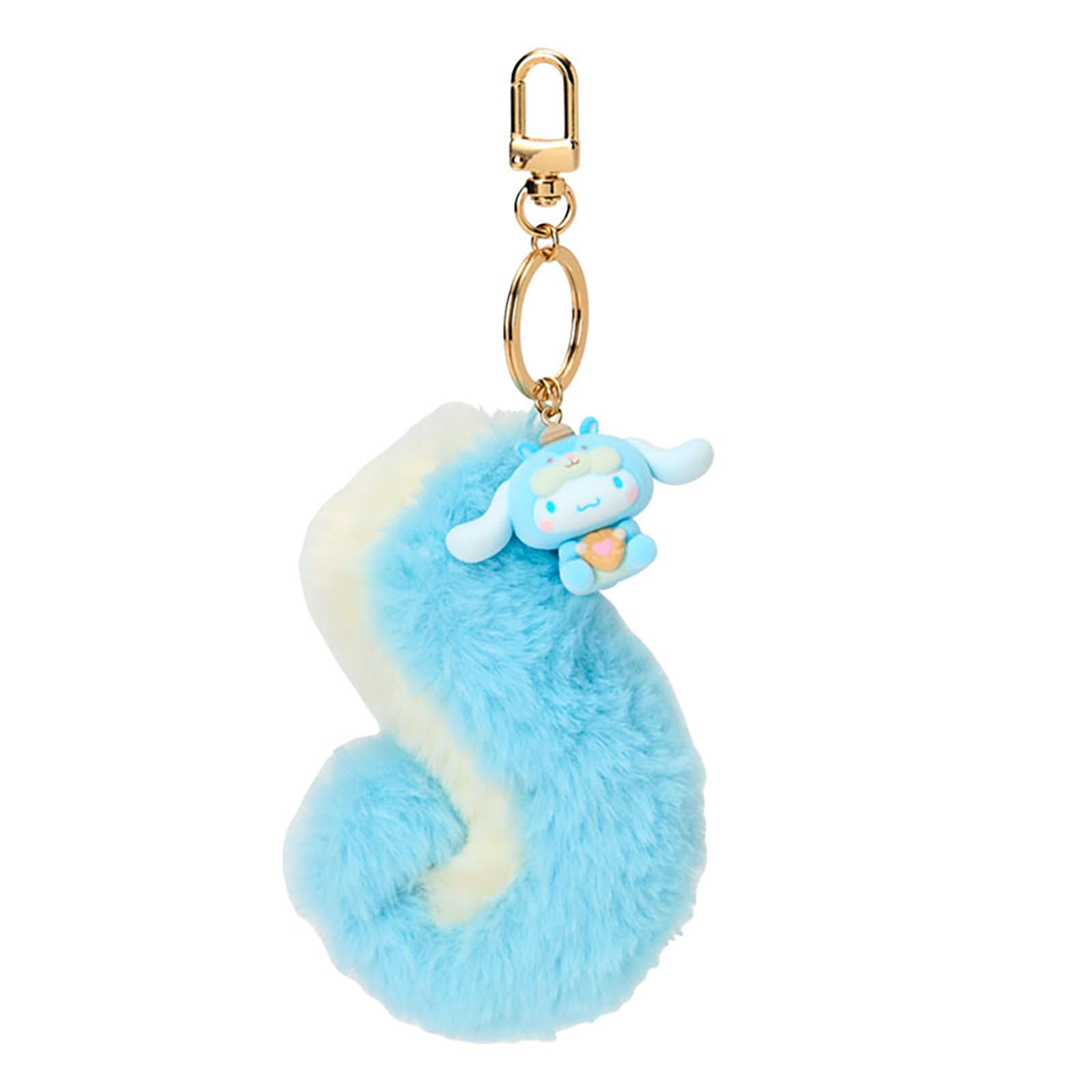 Sanrio Cinnamoroll Keychain Flocked Mascot Removable Tail 2025 Japan