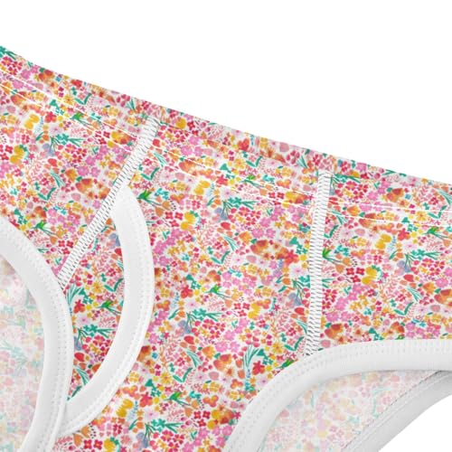 Boys' Exclusive Briefs Toddler Underwear 95% Combed Cotton Boxerbriefs 2T Colorful Confetti Flower 204