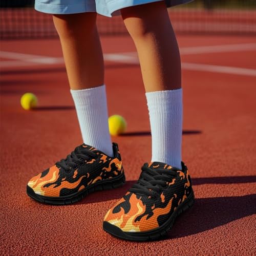 Boys Girls Shoes Non Slip Athletic Running Walking Kid Lightweight Lace Up Sneaker Breathable Mesh Upper Sport Shoe4