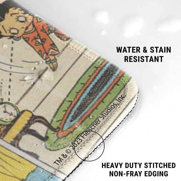 Skinit Extra Large Gaming Mouse Pad - Officially Licensed Betty Boop Comic Strip Design with Stitched Edges, Waterproof, Non-Slip Rubber Base, Desk Mat for Keyboard & Mouse, 35.75" x 15.4" inches