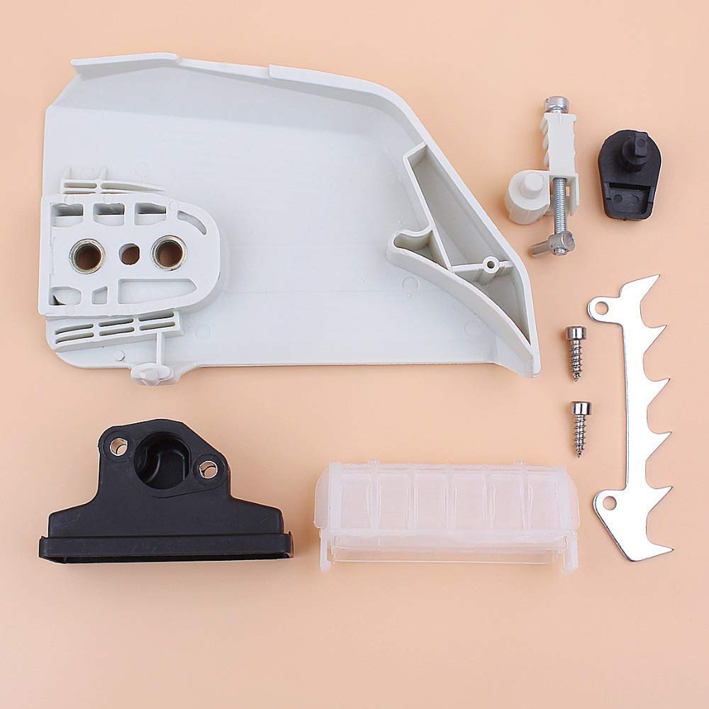 Cubierta de embrague Filtro de aire Bumper Spike Kit tensor de cadena compatible con STIHL MS250 MS230 MS210 021023025 Repuestos de motosierra 1123640 1705