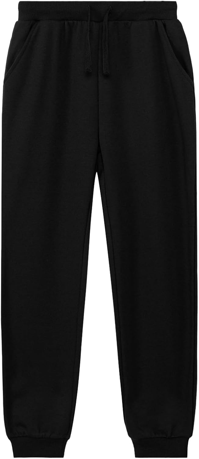 UNACOO Kids Boy's Fleece Sweatpants Girl's Active Jogger Pants (Age 3-12 Years)