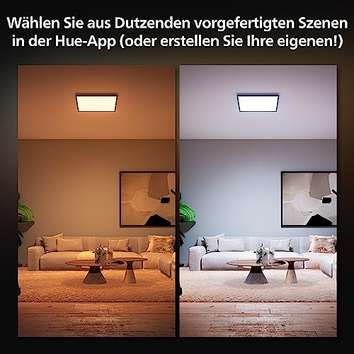 Philips Hue White Ambiance Aurelle Smart LED Panel Light Inc. Dimmer Switch [60x60cm - Black] for Indoor Home Smart Lighting, Wall, Ceiling, Bedroom, Livingroom, old generation 4