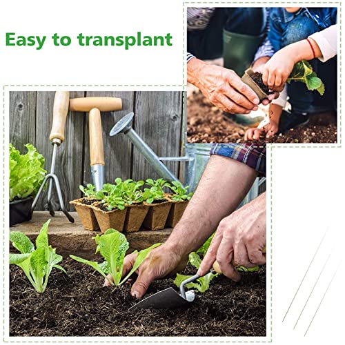 100 Pcs Peat Pots For Seedlings, Biodegradable Eco-Friendly Square Plant Seed Starter Peat Pots Germination Seedling Trays With 100 Plant Labels For Vegetable Flowers #TOP4