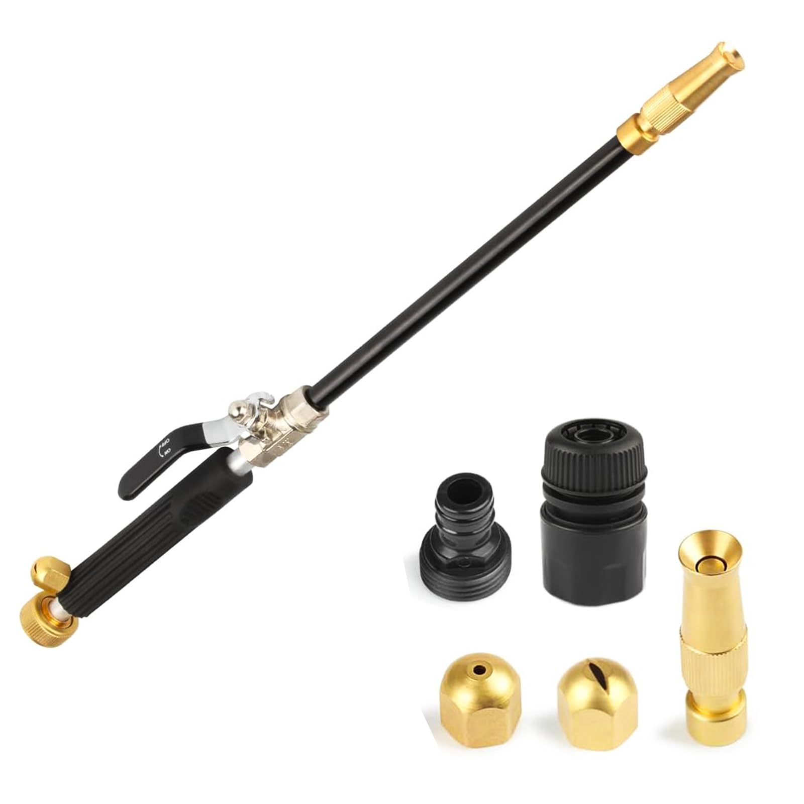 Hydro Jet Power Washer Wand, Hydro Jet Power Washer Wand with 3 Sprayer Nozzle and Quick Connectors, Watering Sprayer Cleaning Tool for Patio Car Pet Gutter Garden Plants Cleaning