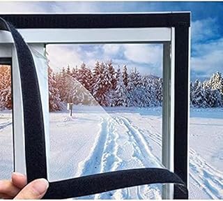 Window Insulation Kit Tarpaulin Window Insulation Film,Sealed Sound Insulation Window Film Insulation Transparent Curtain For Various Doors And Windows Customizable (Color : Clear,Size : 1.