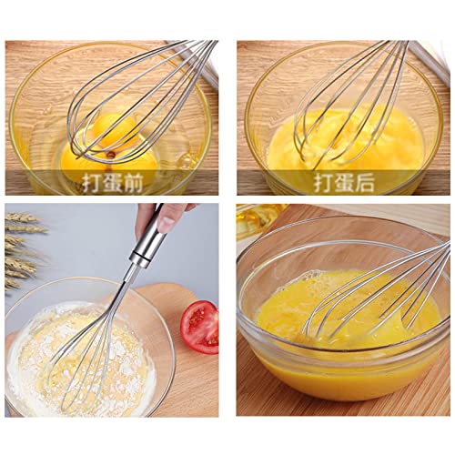 304 frullino per Uova Manuale in Acciaio Inox da Cucina per Uso Domestico Crema per Uova per Inviare Strumenti di Cottura Piccolo Bastoncino per mescolare