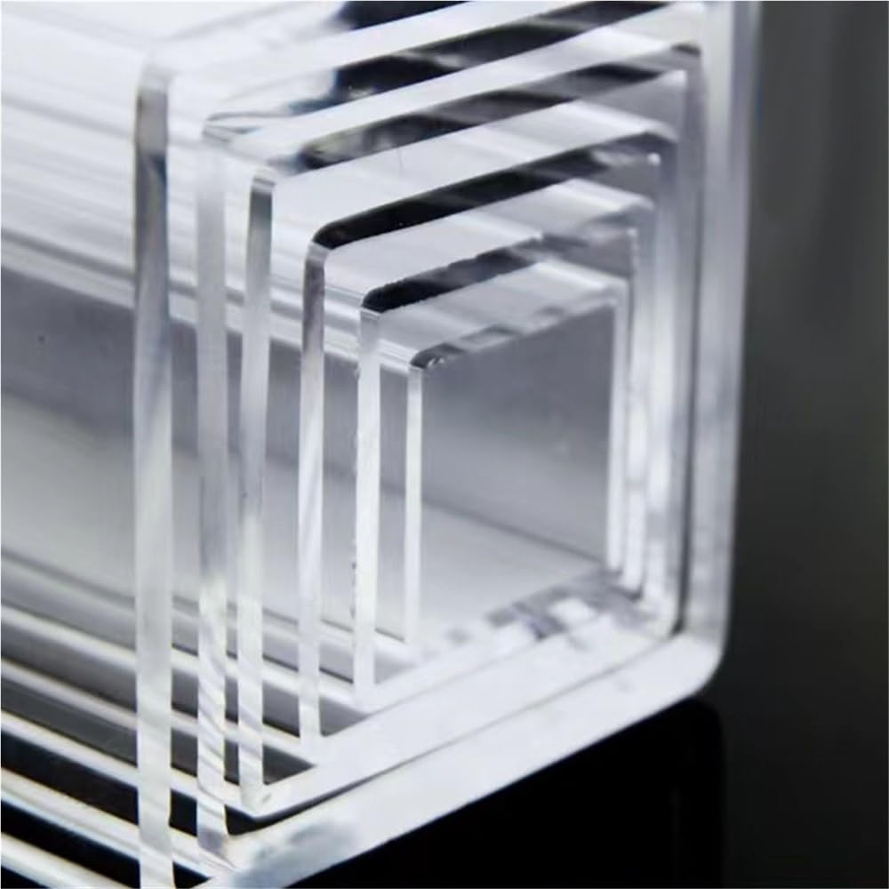 Tube carré en acrylique transparent 1 pièce, conduit creux Transparent en PMMA for projets personnalisés(240MMX60X60X3MM)