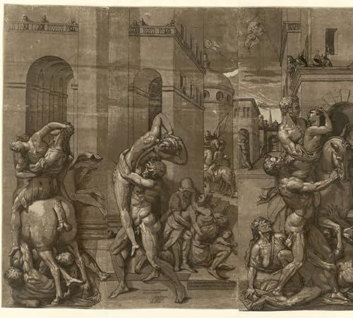 Toile murale Sabijnse Maagdenroof par Andrea Andreani impression 60x90cm
