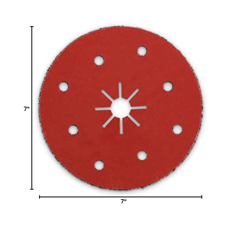 BHA Silicon Carbide Semi-Flexible Masonry and Coating Removal Sanding Disc, 7" x 7/8" - 5 Pack (36 Grit)