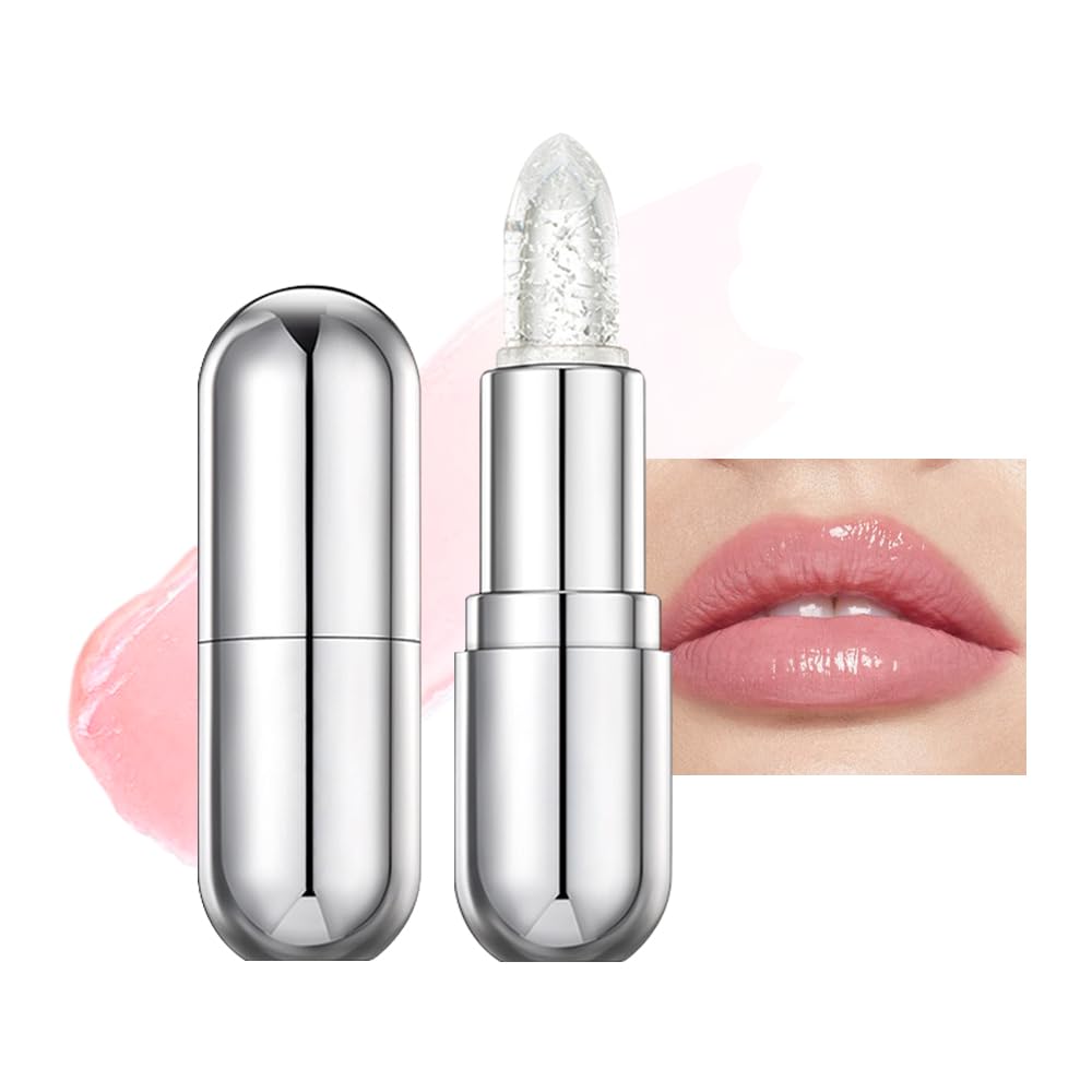 BINGBRUSHClear Crystal Color Changing PH Lipstick,Rich in Vitamin E for All-Day Moisture,Gold Foil Long Lasting Moisturizer Waterproof Discoloration (01#)