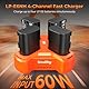 SMALLRIG Akkuladegerät für LP-E6NH mit PD-60W-Schnellladung, LED-Anzeige, 4-Kanal-Kamera-Akkuladegerät für Canon LP-E6NH Akku, orange(Batterien Nicht enthalten) – 4838