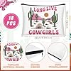 Reginary 18 Pcs Cowgirls Makeup Bag Disco Western Cosmetic Bag with Zippers Cowgirl Gifts Disco Party Favors Pouch for Women Girls Birthday Stuff Supplies #1