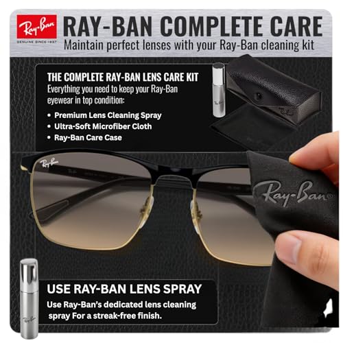 Image of Ray-Ban RB3686 Square Shaped Sunglasses for Men & Women with Official RAYBAN Eyewear Kit
