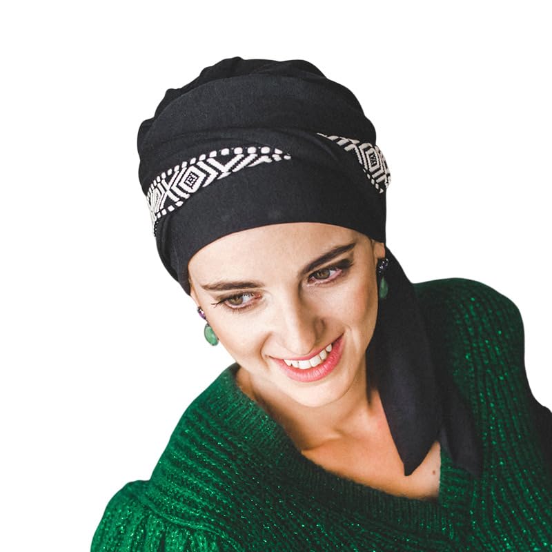 Alopécie : Bonnet oncologique chimiothérapie en bambou Carebell Noir