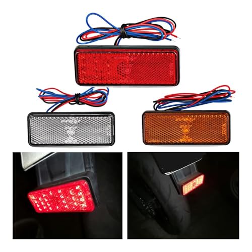 Reflector rectangular para evitar colisiones traseras en moto y camión 2