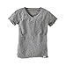 Burt's Bees Baby Solid Short Sleeve Reverse Seam V Neck Under Shirts, 100% Organic Cotton, Heather Grey, 18 Months