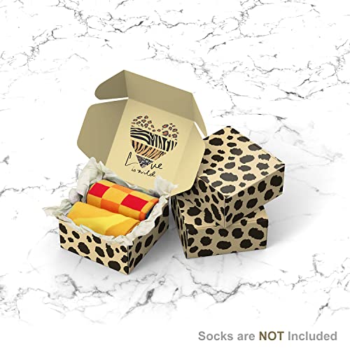 Image of 25 Pack 4x4x2 inch Shipping Boxes, Recyclable Cardboard Valentine Mothers Day Gift Boxes, Corrugated Cardboard Box, Shipping Boxes for Small Business, for Packaging - TONESPAC (4 inchx4 inchx2 inch, Leopard)