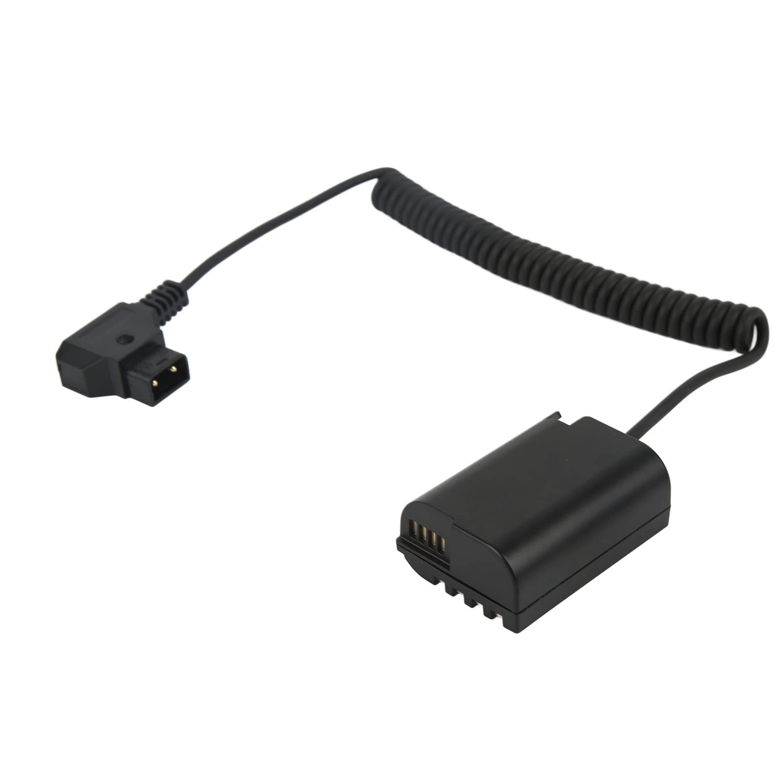 Yunseity D Tap to DMW DCC17 Cable en Espiral Adaptador de Batería Simulada, para Lumix S5 S5K S5GK GH5II GH6 G9 Cámara Digital DMW BLK22 Adaptador de Batería
