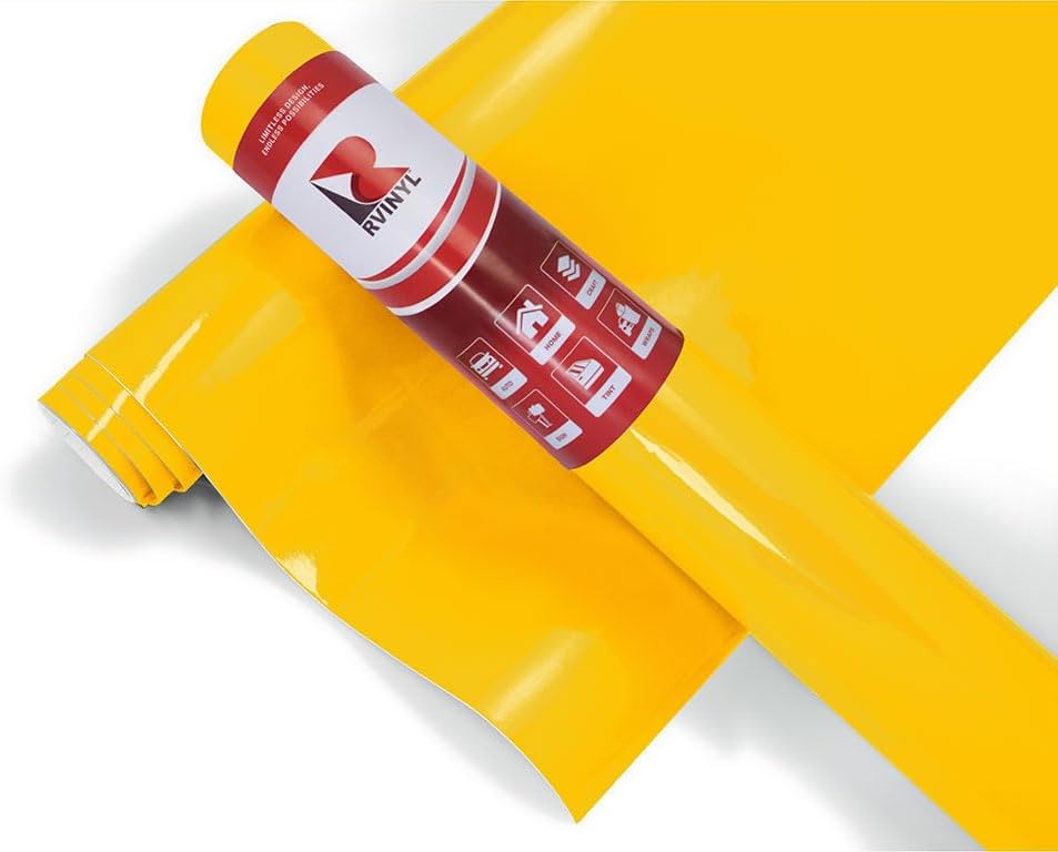 3M 2080 Series G15 Gloss Bright Yellow - 5ft x 2ft - 10sq ft - Dual Cast Thick Vinyl Car Wrapping Film - Vehicle Sheet Roll 5ft x 2ft Gloss Bright Yellow - 2080 G15