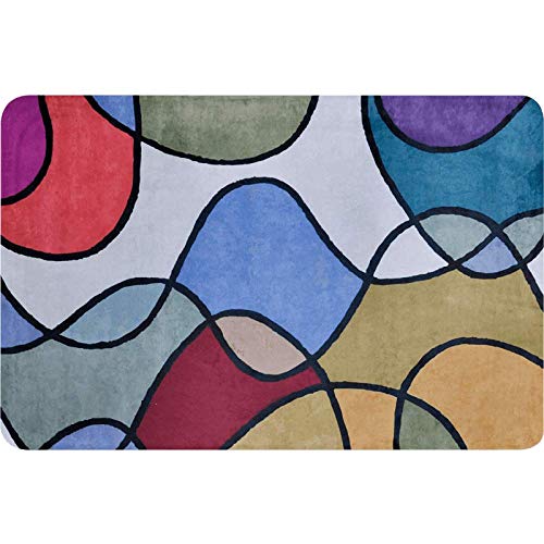 Tapis chambre et salon rectangulaire au design de table de chevet moderne